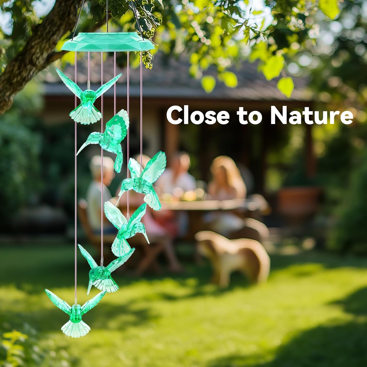 Campanillas viento solares para jardín regalo