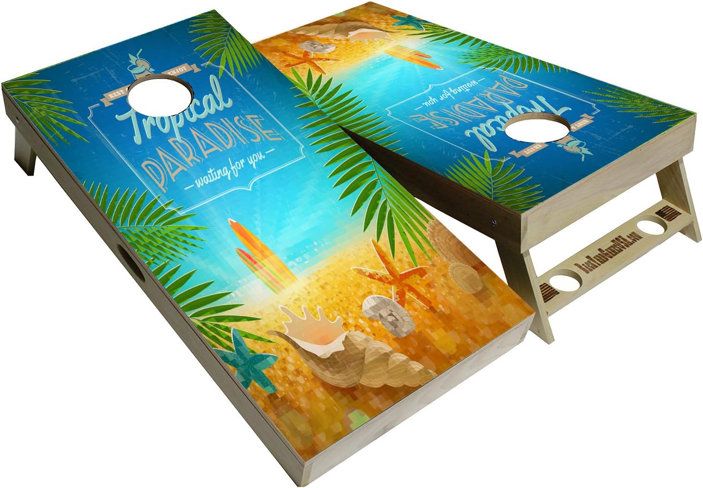 Set tablas Cornhole Pro Abedul 3/4 sin rebote patas gruesas