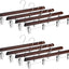 8 Perchas Madera 20" para Faldas con 4 Clips Marrón Nuez