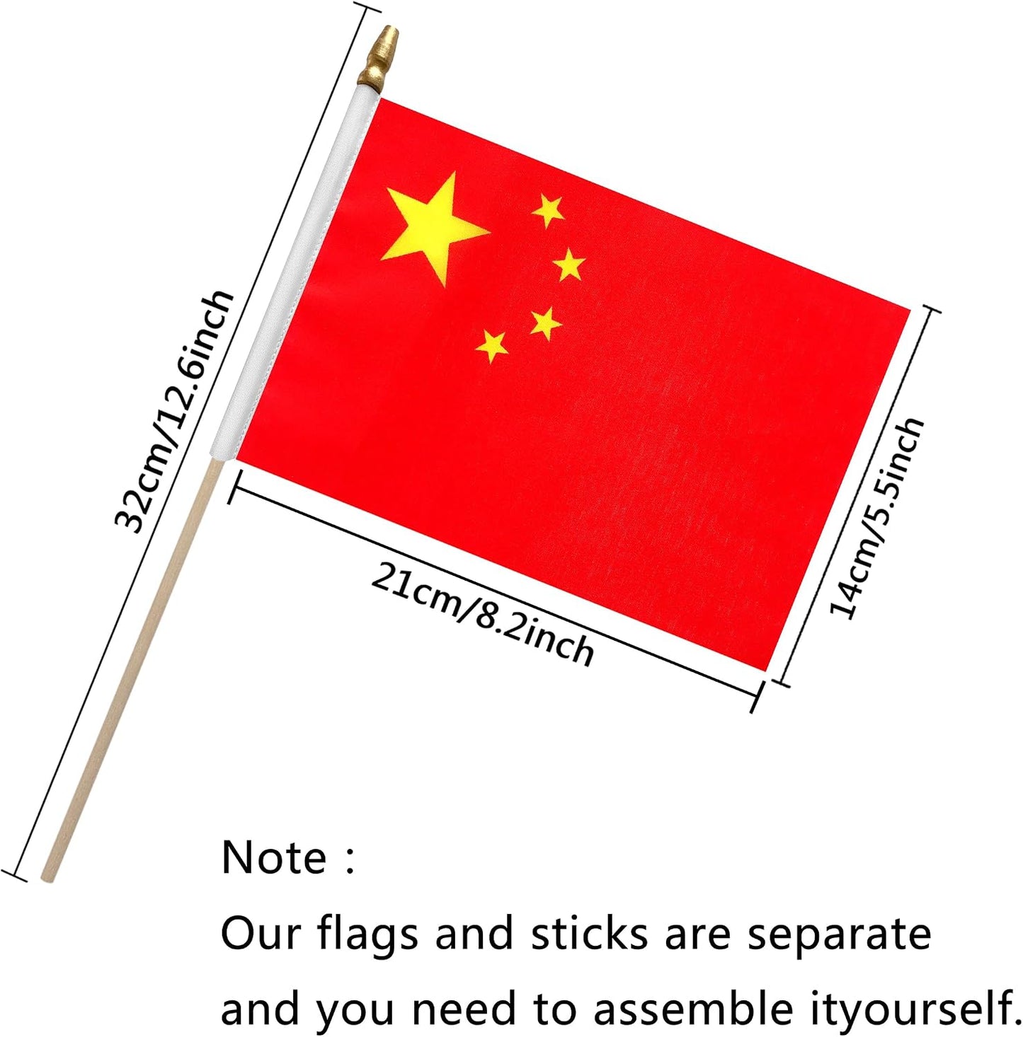 Bandera China 5x8" pack 12