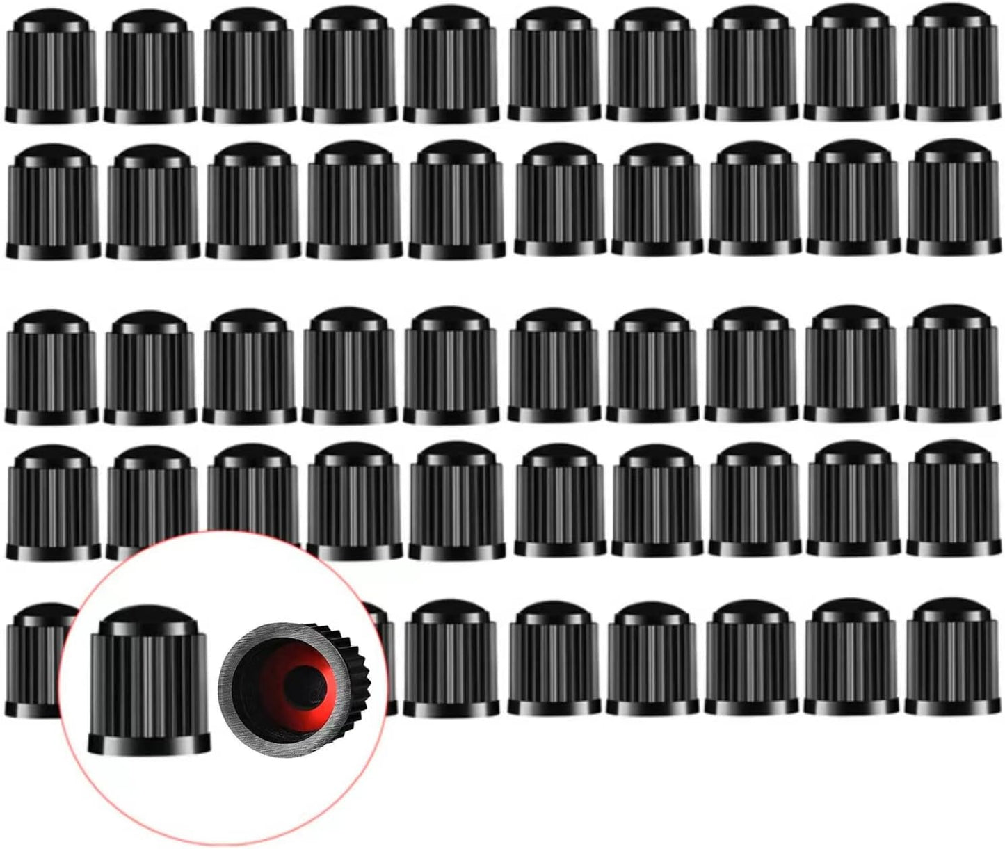 Tapones vástago válvula bicicleta auto motocicleta 60uds negro