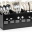 Soporte cubiertos acero inox 3 compartimentos encimera