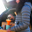 Taza plegable café flexible sin BPA para camping naranja