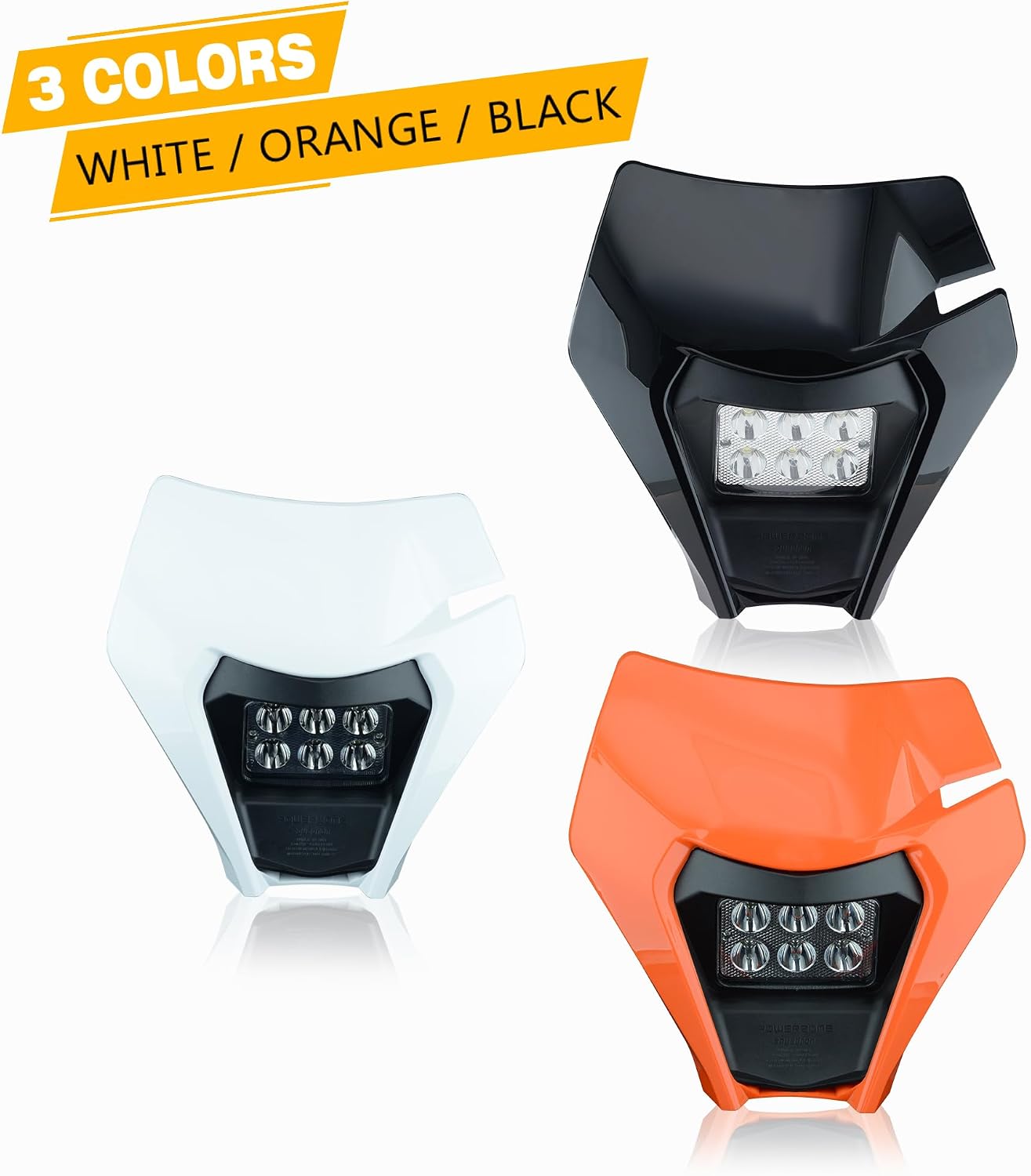 Faro LED motocross universal delantero color blanco