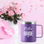 Taza acero inox aislada vacío 12oz para madre novia morado