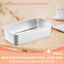 Set 4 Moldes Acero Inox 9x5pulg para Pan Sandwich