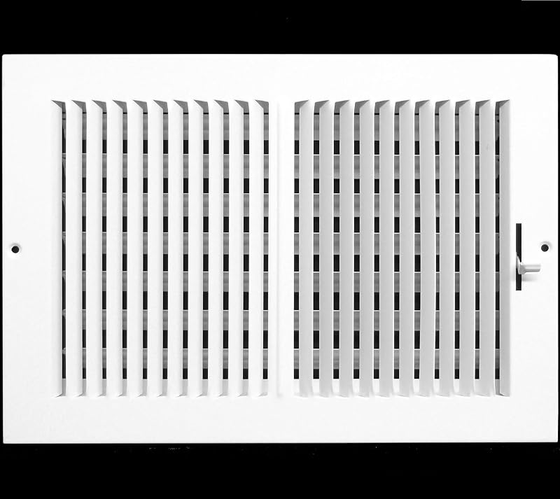 Rejilla aire vertical 24x8" tapa plana blanca