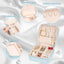 Set 8 pzas joyería viaje caja terciopelo regalo dama