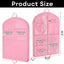Bolsas ropa baile rosa 24x40" impermeables 2 pzas