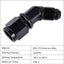 Adaptador 4AN Hembra a Macho Flare Aluminio Negro
