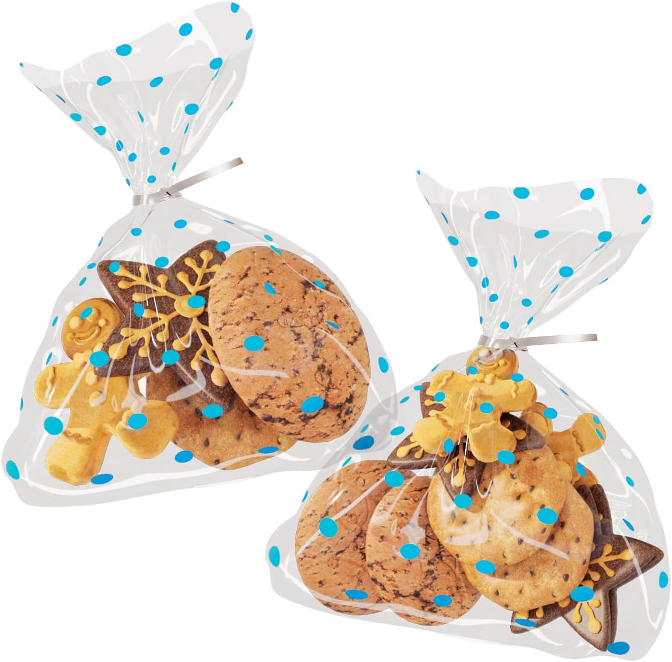 Bolsas resellables panadería 6x10" plateado set 50