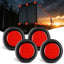 Luz marcadora redonda 2.5" 4pcs roja DOT camión