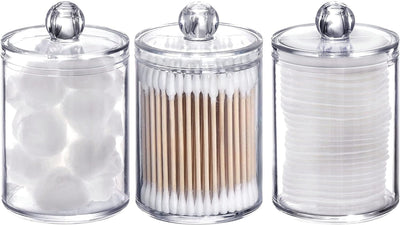 Dispensador Qtip 10oz plástico organiz. baño