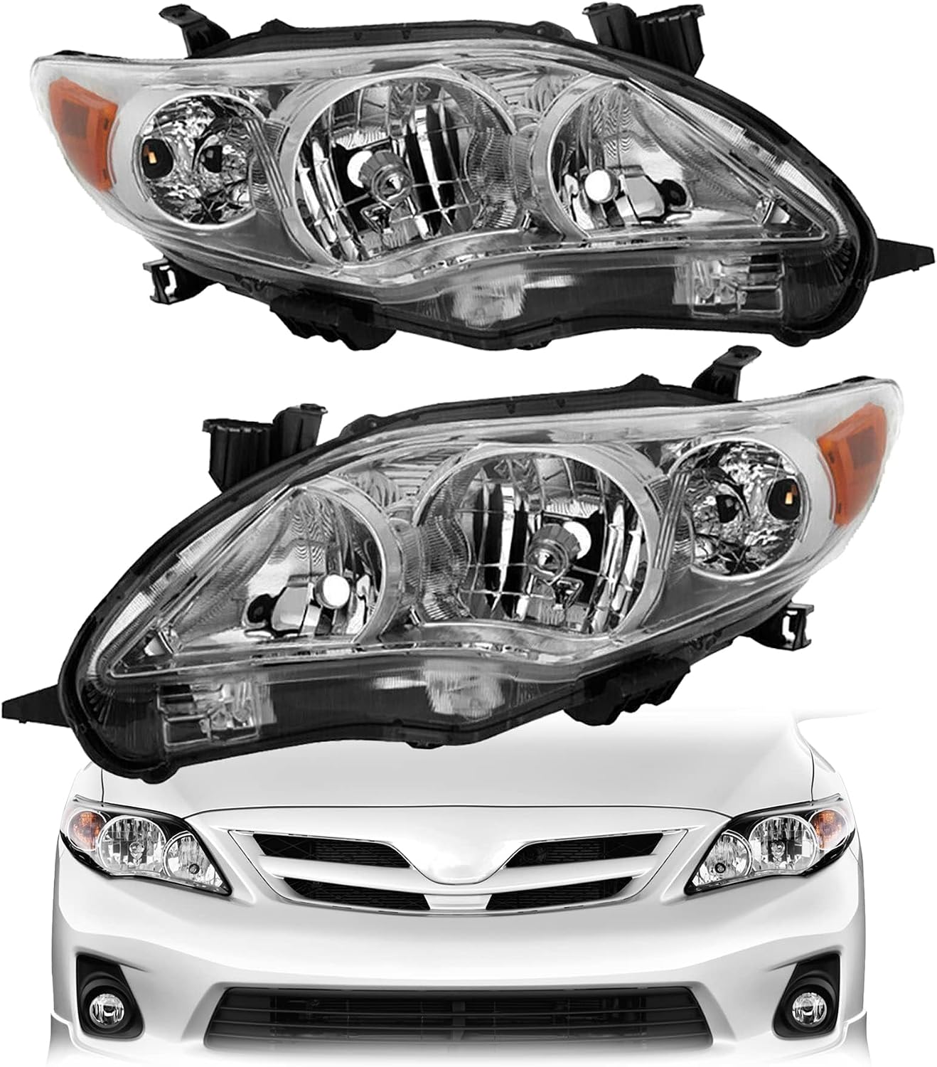 Faros delanteros cromados para Corolla