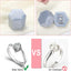Caja terciopelo anillos vintage 3 ranuras azul