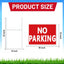 4 Letreros No Estacionamiento 12x16" Doble Cara con Poste
