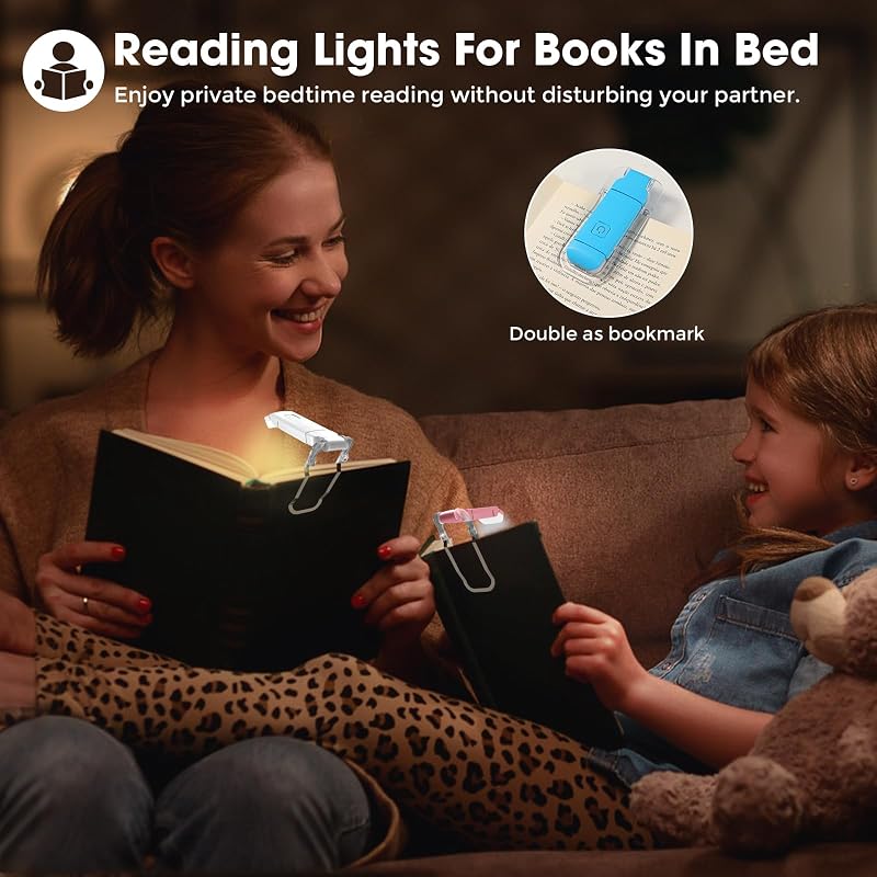 12 Luces Lectura Recargable con Clip 3 Temperaturas