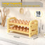 Soporte huevos madera 2 niveles 36 huevos asa cocina