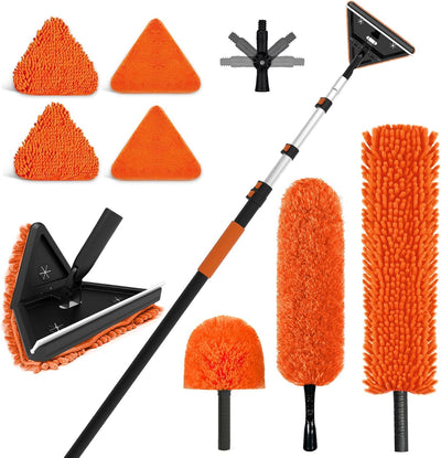 Kit limpiador alcance 26ft poste extensión paredes ventanas techo