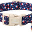 Collar perro patriótico con bandera 4 de julio ajustable