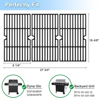 Piezas repuesto parrilla Dyna Glo GBC1343WP-U hierro fundido 15pulg