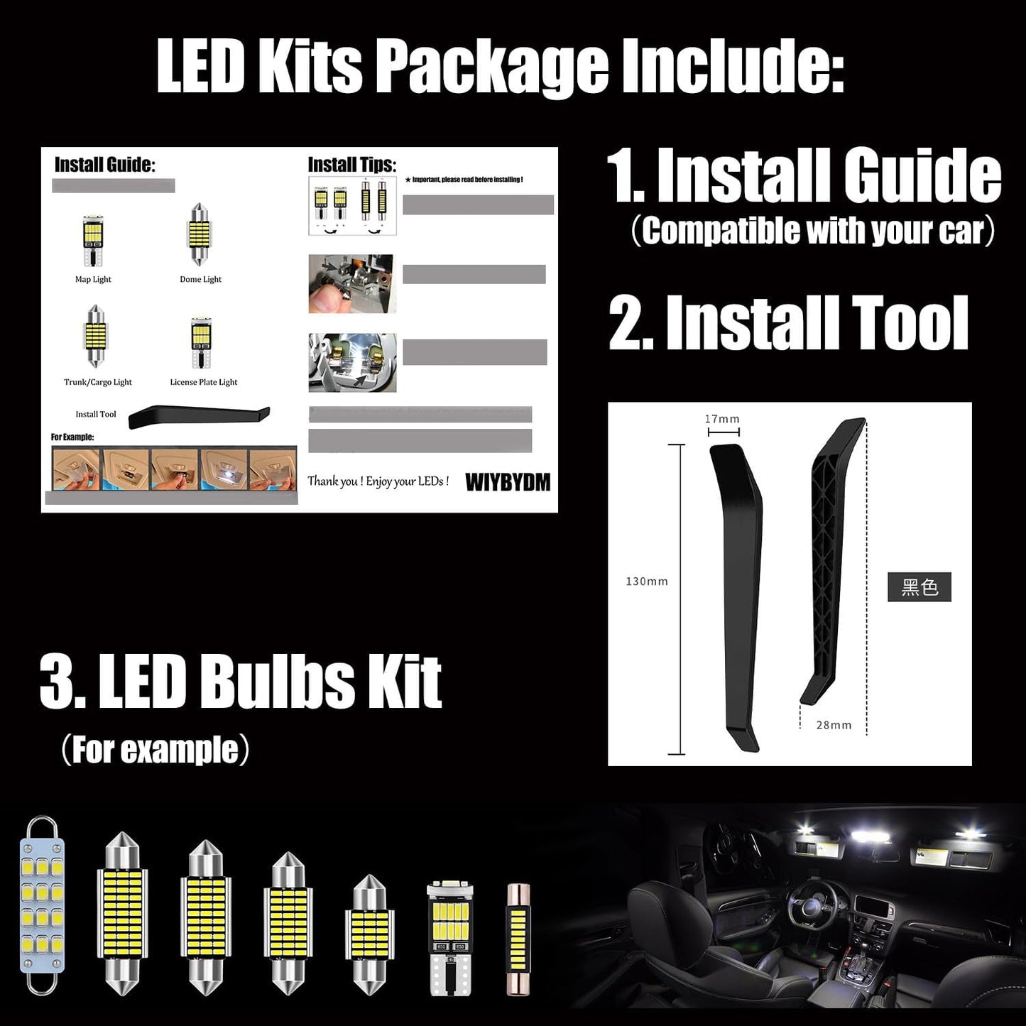 Kit luces LED blancas Subaru Forester para placa