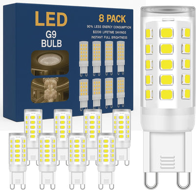 8 Bombillas LED G9 4W 120V 420Lm para Candelabro