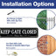 2 Letreros Reflectantes Aluminio 12x3pulg Keep Gate Closed