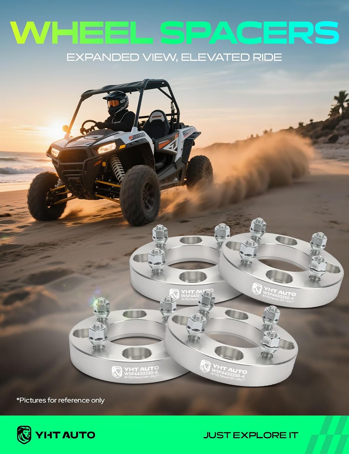 Espaciadores rueda ATV 1pulg para Honda Suzuki Yamaha