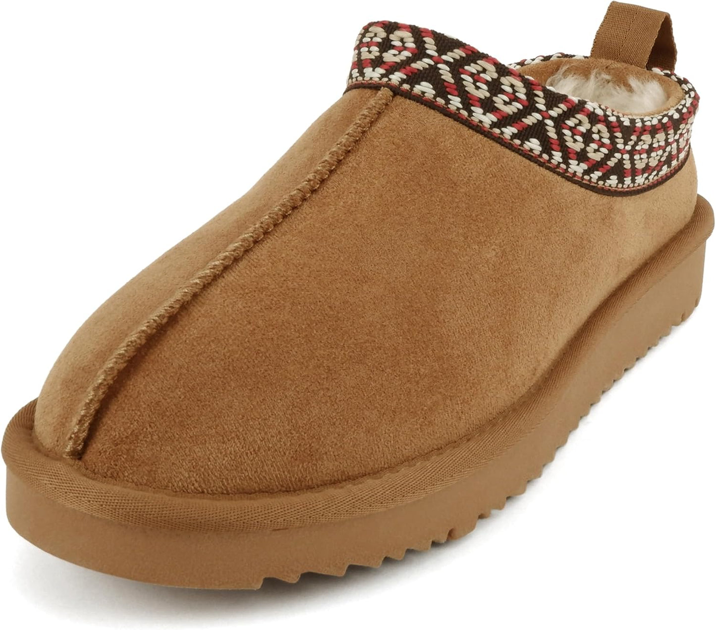 Botines punta redonda suela plana forro sherpa mujer