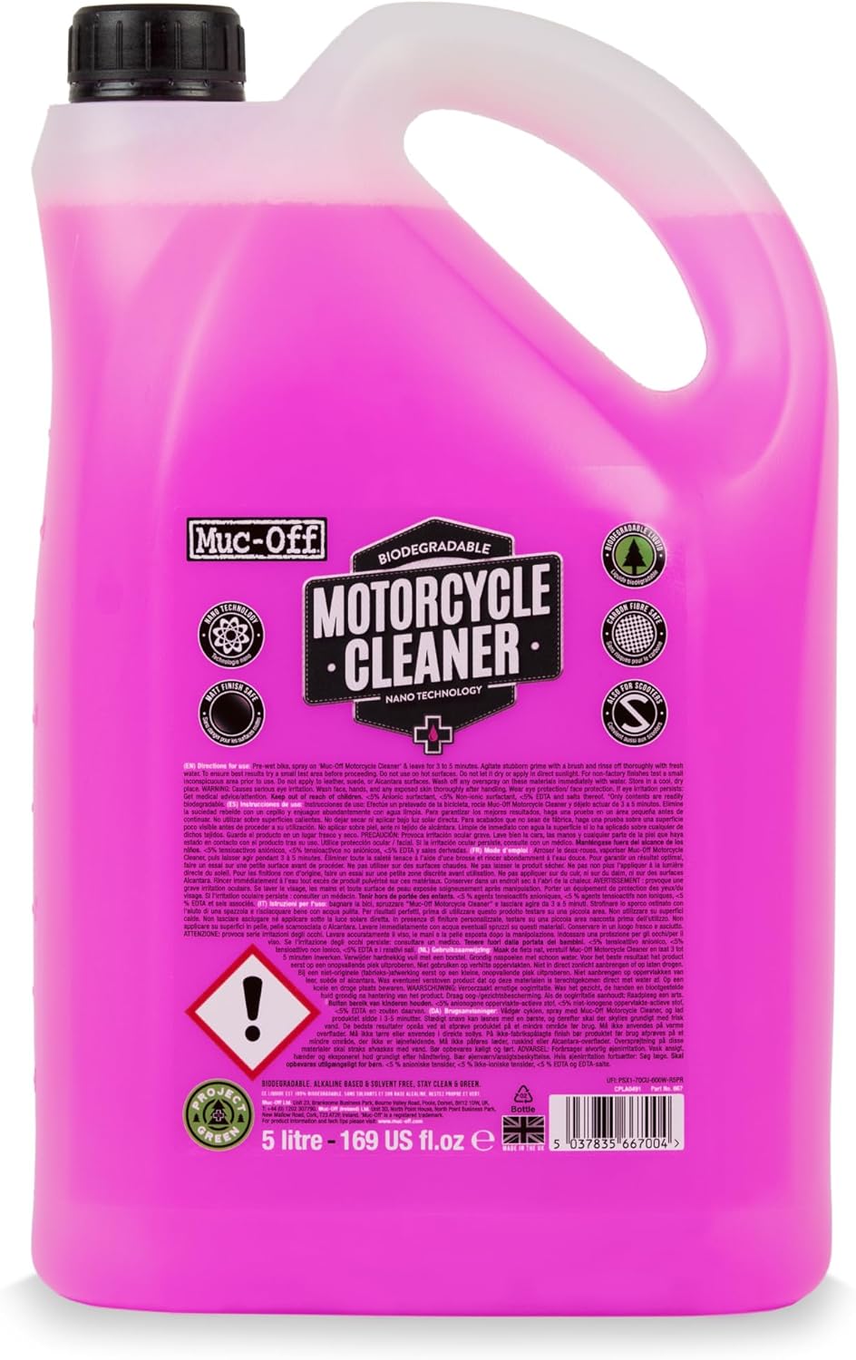 Limpiador motocicleta 5L acción rápida biodegradable