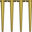 Patas mesa metal modernas doradas redondas cónicas set 4
