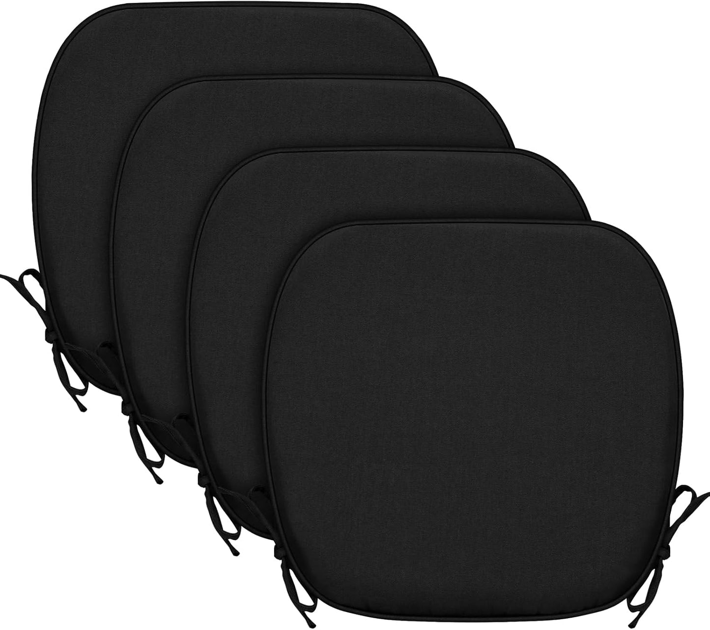 4 Cojines Silla Exterior 17x16" Resistentes Agua Forma U