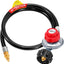 Regulador propano ajustable 4ft 0-10PSI con manguera