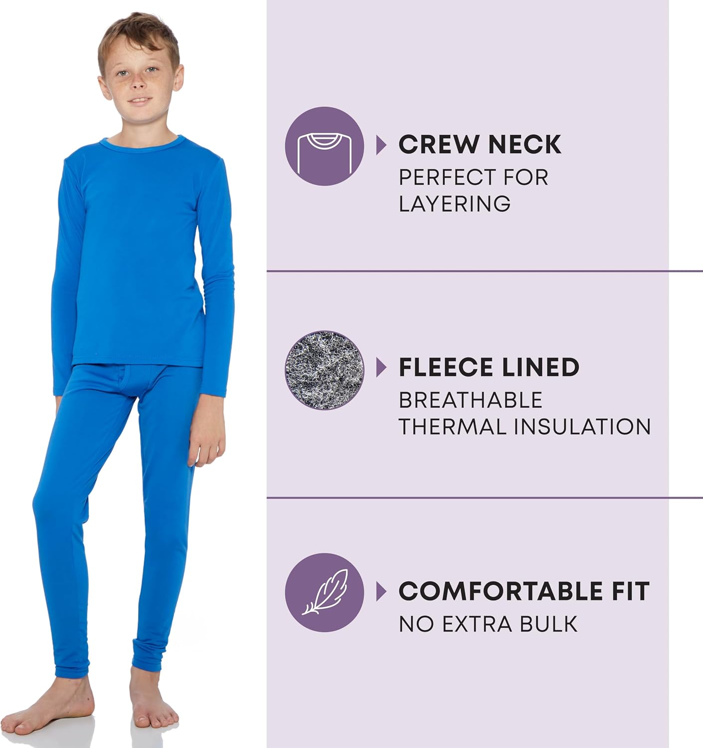 2 Pzas Ropa Interior Termal Niños Chicos para Invierno