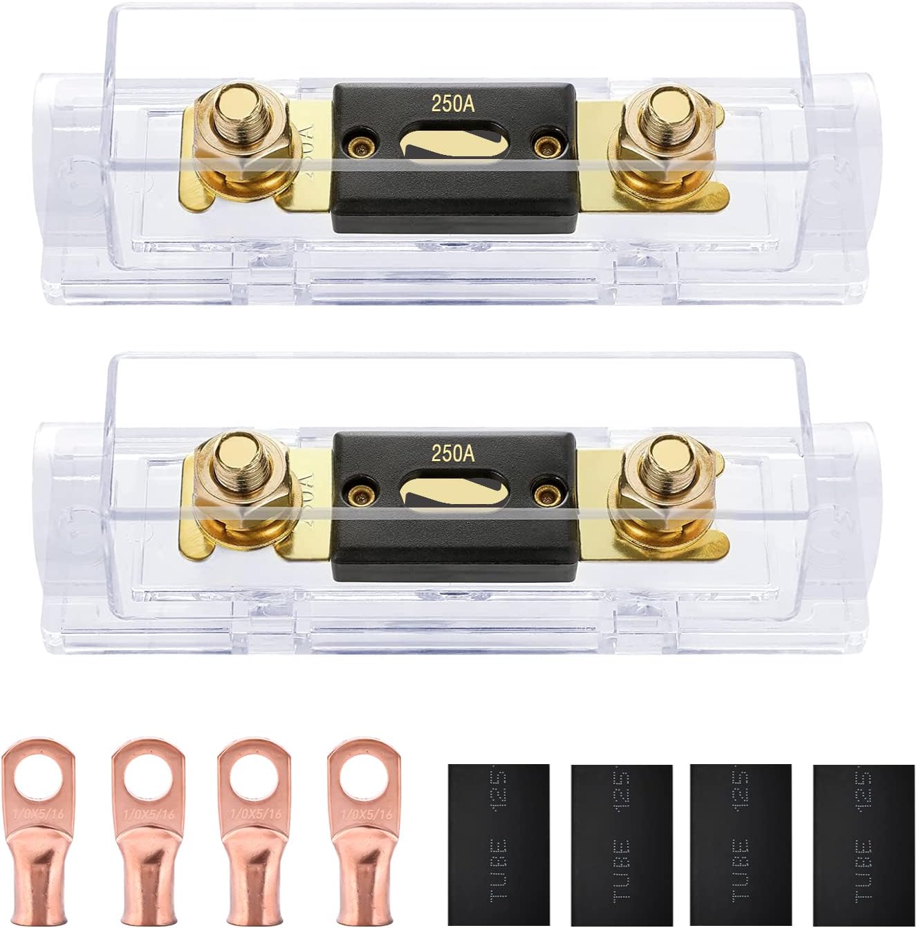 2 Pzas Portafusibles ANL 250A Cobre AWG 0 2 4