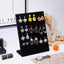 Soporte anillos terciopelo 50 ranuras forma L negro
