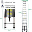 Escalera telescópica plegable aluminio 12.5ft 330lb