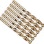 Broca 7/16pulg acero alta velocidad dorado 135° pack 6