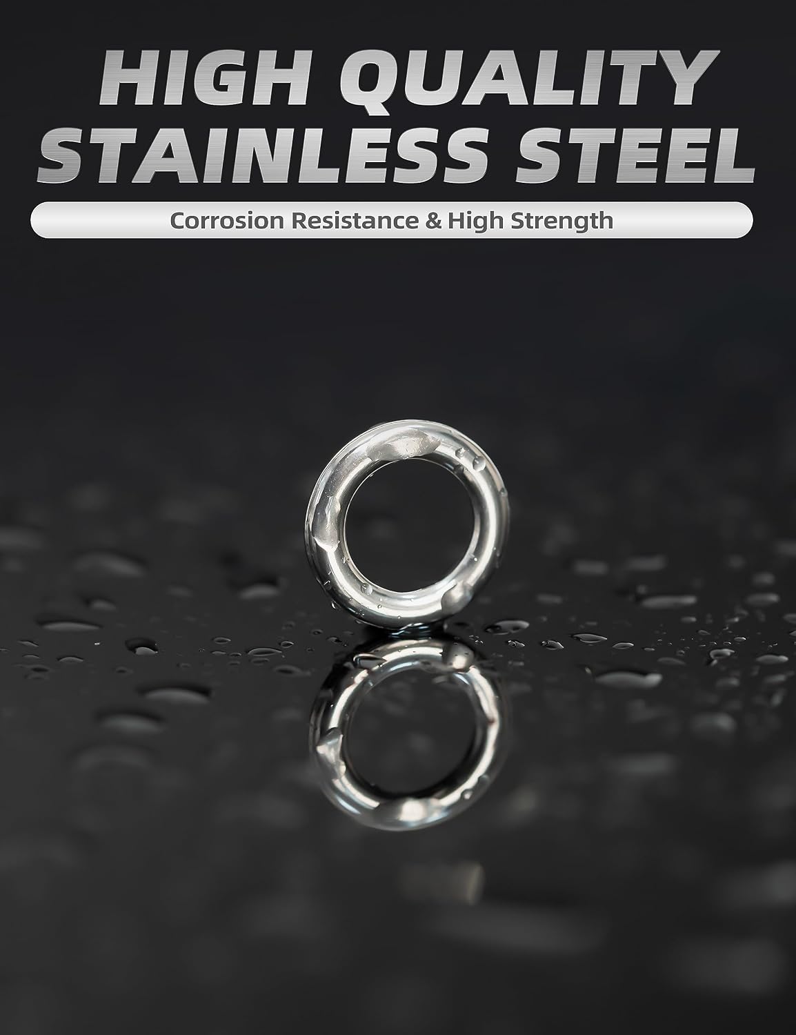 Anillos pesca acero inox 20uds conector señuelo