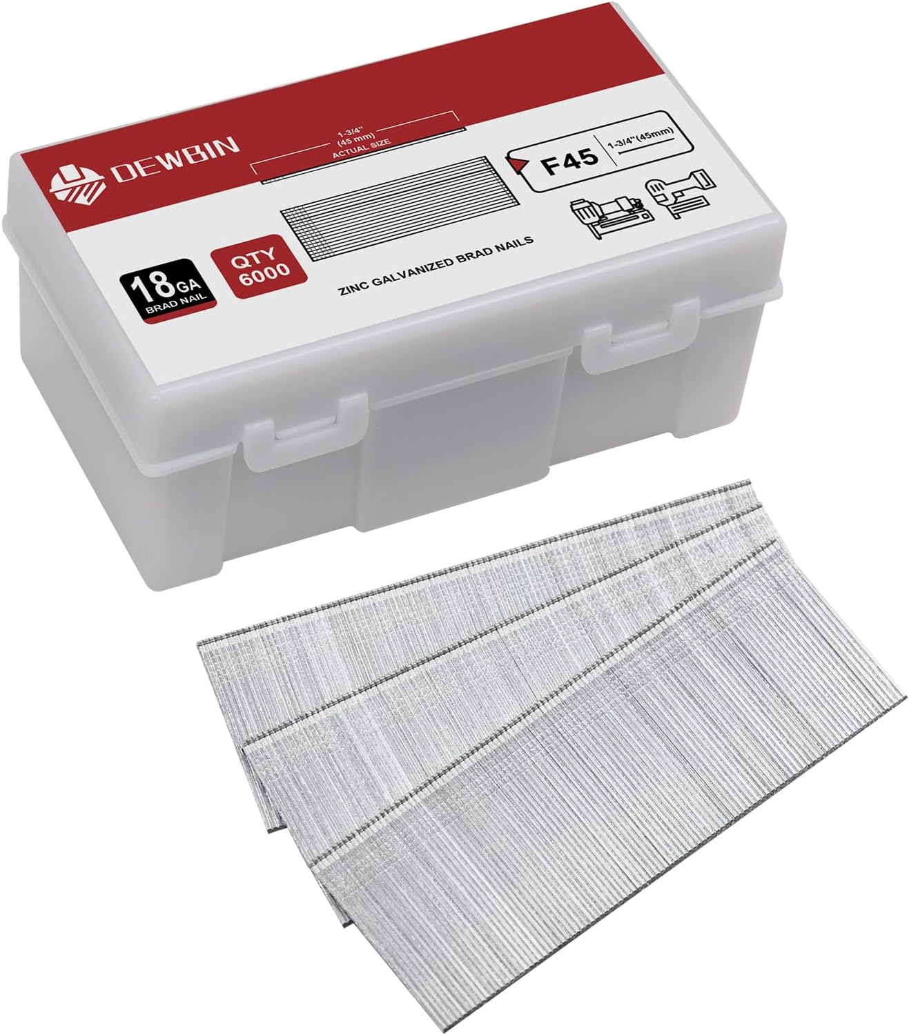 Clavos Brad 18 GA 1-3/4pulg 6000uds galvanizados para clavadora