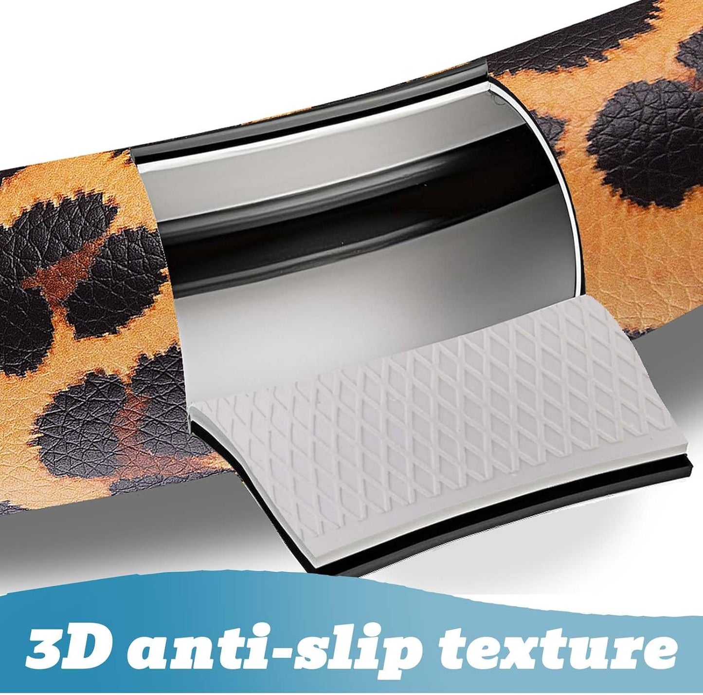 Funda cuero volante leopardo 14.5-15" color marrón