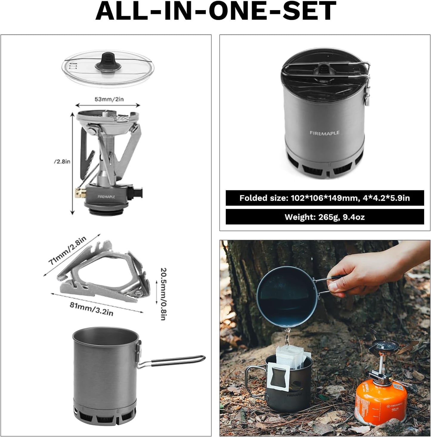 Sistema cocina Quickboil Pro olla y hornillo