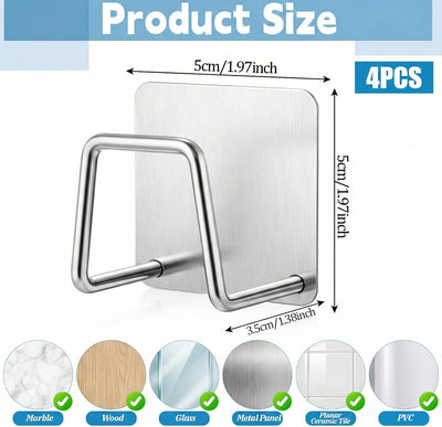 Soporte de esponja para fregadero de cocina 4 piezas de acero inoxidable