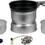 Set cocina acampar 25-3 con estufa gas 2 ollas sartén