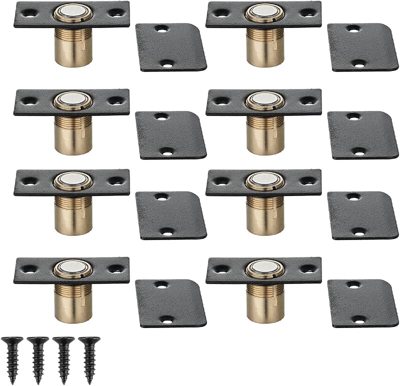 8 Accesorios magnéticos puerta armario acero inox 430 negro