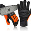 Guantes motosierra protección izquierda cuero vaca ISO