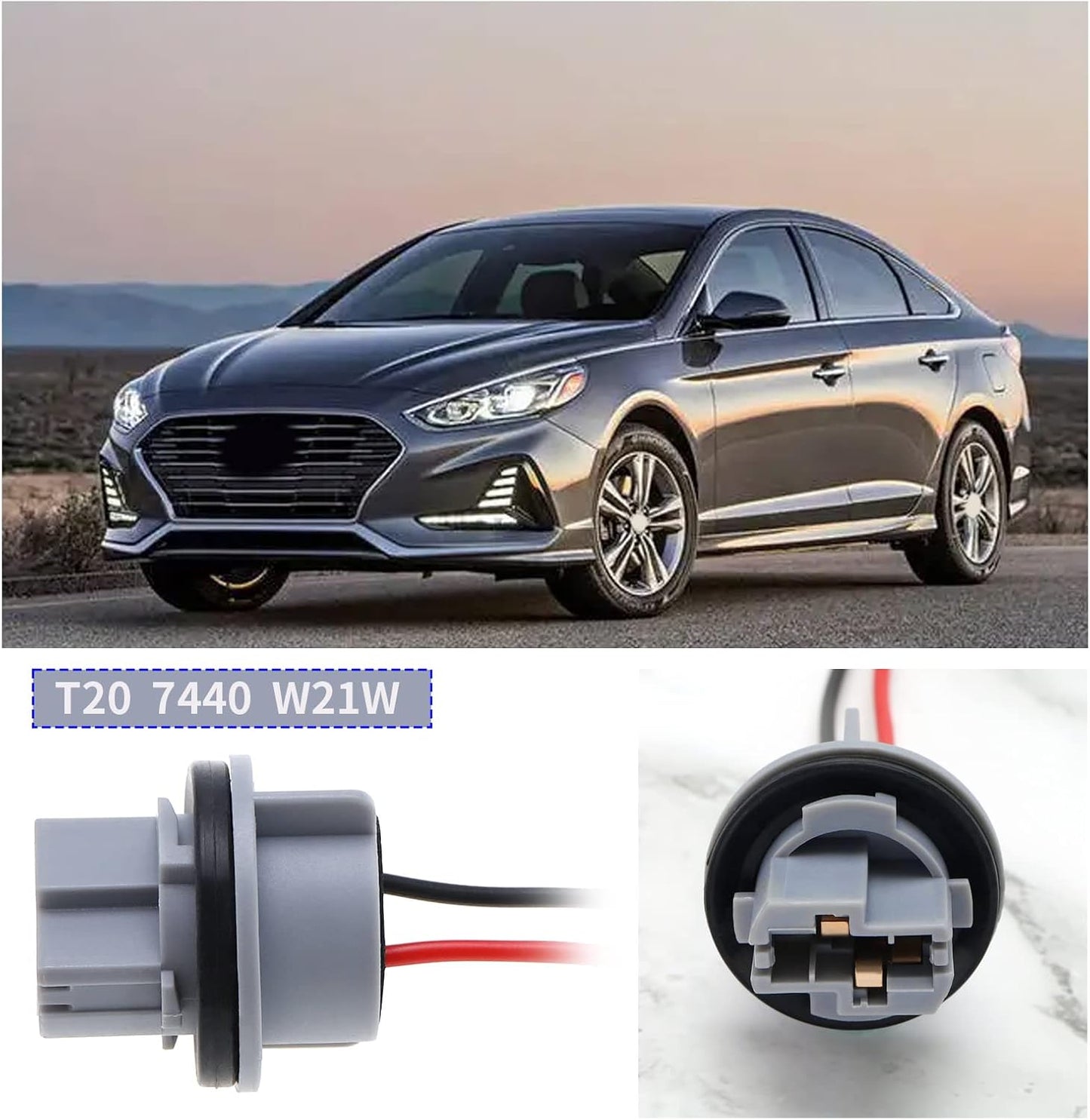2 Pzas T20 Enchufe Bombilla 7440 Adaptador Coche Camión