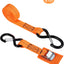 Correas amarre 1" x8ft con hebilla ganchos naranja pack 2