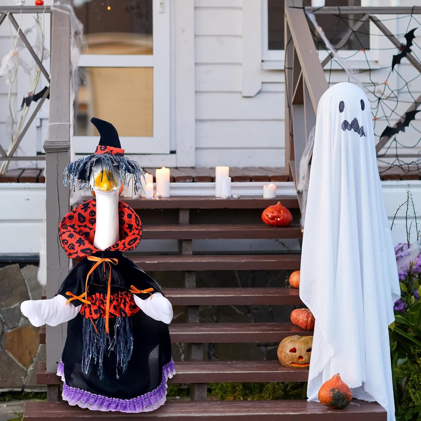 Disfraz ganso Halloween para césped 23pulg plástico jardín